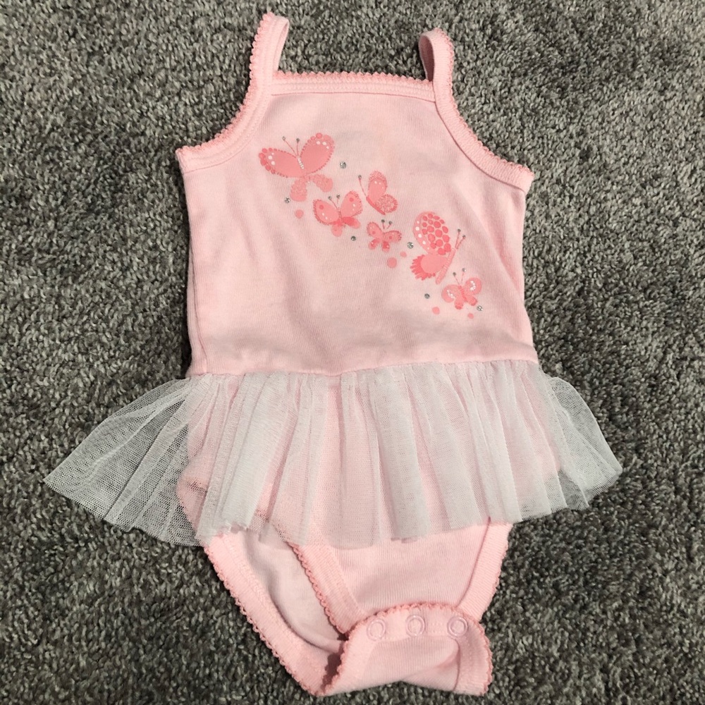 Butterfly skirt onesie
